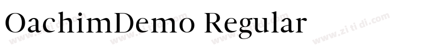 OachimDemo Regular字体转换 OachimDemo Regular字体转换